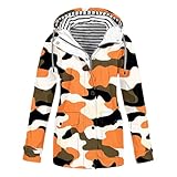 Regenparka Damen Wasserdicht, Windjacke Damen Leicht Gestreifte Regenjacke Mit Kapuze Winddicht Regenmäntel Weich Sweatjacke Windbreaker Leicht Wanderjacke Casual Softshelljacke Casual Fahrradjacke