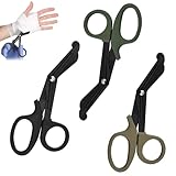 COZERI 3 Pack Schere Medical Scissors,Verbandschere Edelstahl, Medizinische Schere mit Abgewinkeltem Kopf für Erste Hilfe und Pflege