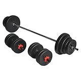 TrainHard Hantelset Hantel Set aus Langhantel Kurzhantel Hantelstange Hantelscheiben Gewichten 50 kg bis 90 kg (60 kg)