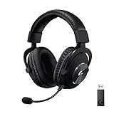 Logitech G PRO X LIGHTSPEED Kabelloses Gaming-Headset mit Blue VO!CE Mikrofonfiltertechnologie, PRO G 50mm Lautsprechern, DTS Headphone: X 2.0, 20+ Stunden Akkulaufzeit, PC, PS5, PS4, Switch - Schwarz