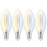 ANTELA Alexa Glühbirne E14 C35 4,5W 470LM, Smart Kerzen WLAN LED Dimmbare Birne Lampe, App Steuern Kompatibel mit Google Home, Warmweiß (2700K) Kaltweiß (6500K) Licht, 4PCs