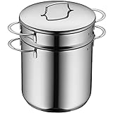 WMF Mini Nudeltopf mit Metalldeckel und Einsatz klein 18 cm, 3l, Pastatopf Cromargan Edelstahl poliert, Induktion, stapelbar, ideal für kleine Portionen oder Singlehaushalte