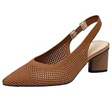 ticticlily Pumps Damen Slingpumps Frauen Absatzschuhe B1 Braun 37 EU