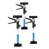 Wiltec Zargenspanner 3er Set, stufenlos 51-115 cm mit max. 30 kg Tragkraft, Türzargenspanner mit neigbaren Druckplatten, Montagestütze für Türrahmen, Türzargen