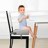 PandaEar Sitzerhöhung Stuhl Kind für Esstisch, Tragbares Reisehochstuhl Baby, Sitzkissen Kinder Stuhl Boostersitze, KindersitzerhöHung Stuhl (Grau)