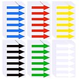 144 Stk Pfeil Aufkleber 3 x 10 cm Selbstklebende Pfeile Bodenmarkierung Hinweisetiketten Abnehmbar Selbstklebend Boden Sticker Kleber Farbe Kodierzeichen Aufkleber für Wegweiser Richtungspfeil