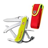 Victorinox Schweizer Taschenmesser Rescue Tool MW, Rettungsmesser Feuerwehr, 13 Funktionen, Klinge Wellenschliff, Einhand-Feststellklinge