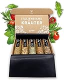 TIMBER TASTE® 5 Italienische Gewürze Geschenkset - Italienische Kräuter Gewürze Set als Ostergeschenk für Erwachsene Frauen & Männer - Pasta & Pizza Geschenkset zum Kochen - Geschenk zu Ostern