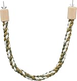TRIXIE Tau-Sitzstange für Ziervögel - formbare Drahtverstärkung - praktische Schraubbefestigung - reine Baumwolle - beliebig positionierbar - 37 cm/ø 16 mm - 5160