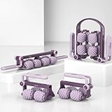 Manuelle Massageroller Multifunktionale Massagegeroller set Utensilien für Rückenmassage Nackenmassage Beinmassage Armmassage Ganzkörpermassage (violett)