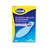 Scholl Stoßdämpfende Einlegesohlen Enthalten über 3000 Gel Noppen für ganztägige Stoßdämpfung und Druckentlastung, atmungsaktive und waschbare Schuheinlagen, passgenaue Blau heinlagen, 36-47, 1 Paar