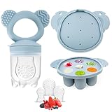 NEWSTYLE Fruchtsauger Baby ab 3 Monate,Baby-Fruchtzufuhr-Schnuller Muttermilch Zahnen Popsicle,Obst Schnuller Baby,BPA-Frei- Alternative für Schnuller/Beißring Baby,Zahnungshilfe Baby Kühlend