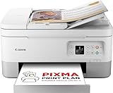 PIXMA TS7451i 3-in-1 WLAN-Drucker fürs Homeoffice, Kopierer und Scanner – PIXMA Print Plan kompatibel – Drucken von Randlosfotos – kabelloses Drucken/Scannen via Cloud und Smartphone (Weiß)