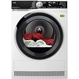 AEG WiFi Wärmepumpentrockner 9 kg mit SmartDry, Serie 9000: AbsoluteCarePlus Daunentrocknung, Punktgenaue Ergebnisse mit 3D-Scan Restfeuchteermittlung, Energiekl. A, Trommelbeleuchtung, TR9XW80890