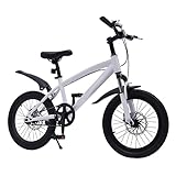 VonVVer 12/18 Zoll Kinderfahrrad Kinder Fahrrad für Mädchen und Jungen Fahrräder Kinderrad Jugendrad Fahrrad mit Stabilisatoren & Kickstand (Weiß, 18 Zoll)