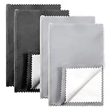 Silberputztuch für Schmuck 4 Stück Silber Poliertuch Reinigungstuch Wiederverwendbare Schmuck Reinigungstücher Silberputztücher