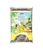 Dehner Natura Premium Wildvogelfutter, Sonnenblumenkerne, Ganzjahresfutter proteinreich / energiereich, hochwertiges Vogelfutter für Wildvögel, 5 kg