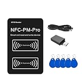 Muuoeou RFID Smart Chip Reader PM PRO Decoder+5XCUID Schlüsselanhänger NFC Schlüssel Kopierer 13,56 MHz 125 kHz Badge Schreibtoken ID IC Tag Klon