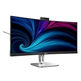 Philips 34B2U6603CH - 34 Zoll WQHD Curved Monitor, höhenverstellbar, Lautsprecher, 5 MP Webcam, Noise Cancellation, HDR400 (3440x1440, 120 Hz, 2X HDMI, DisplayPort, USB-C, USB Hub) dunkel grau