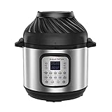 Instant Pot Duo Crisp + Heißluftfritteuse 11-in-1 Elektro-Multikocher 5.7 L - Schnellkochtopf, Luftfritteuse, Schongarer, Dampfgarer, Dehydrator mit Grill, Warmhalte- und Backfunktion, Edelstahl