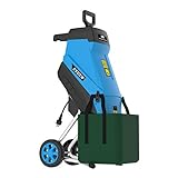 Güde Gartenhäcksler GH 2501 (2500 W, Messertechnik, wartungsarm, Selbsteinzug, Transporträder, Überlastsicherung, max. Astdicke 45 mm, inkl. Fangsack 45 L und Zuführhilfe)