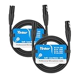 Yinker 2 Stücke XLR Kabel 3m Male zu Female, 3 Polig Mikrofonkabel Male zu Female 2 Stücke Mikrofonkabel XLR Stecker für Audio-und Sound-Equipments 3m 2 Stücke