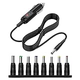 12V 5A Universal Auto DC Netzteil Adapter 5.5x2.1mm Mit 1.5m Kabel, Hohlstecker Adapter Mit 8 Adaptersteckern, KFZ Ladegerät Netzkabel Zigarettenanzünder Stecker Für DVD Player GPS Tablet Kamera