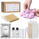 Navaris 3D Handabdruck Set Baby - Hand Abdruck Set für Kinder - Halte unvergessliche Momente fest - Abdruckset inklusive Werkzeuge und Materialien - transparent