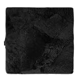 Reissner Lammfelle | SIKI-PA | echtes Merino Schaffell | Sitzpolster Autokissen Rollstuhlauflage Katzenbett | Patchwork Qualität | 40x40cm schwarz