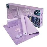Myga Yoga Starter Kit | Komplettes Set mit Yogamatte, Yogablock & Gurt | rutschfest & Unterstützend | Ideal für Anfänger & Zuhause sowie Reisen | Unterschiedliche Druck Designs