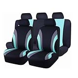 FüR Nissan Qashqai J12 J11 J10 J11 J12 +2 2006-2026, Autositzbezüge Vorne Und Hinten Auto-Schonbezüge Verschleißfest Schutz Zubehör,J/Green Gray