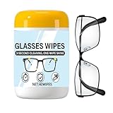 Qukoielly Reinigungstücher Für Brillengläser,40 Stück Kratzfester Antibeschlag Reiniger | Reinigungstücher Für Brillengläser | Für Smartphones Computer Laptops Monitore TVs Kameras Schutzbrillen Und