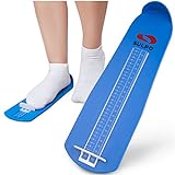 SULPO Fußmessgerät - Schuhgrößenmessung von 15 bis 48 - Schuhgrößenmesser kinder - Ideal für die Größenbestimmung von Schuhen - Blau