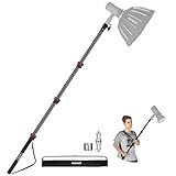 NEEWER 230cm Handliches Lichtstativ Teleskop Aluminium mit 1/4', 3/8', 5/8' Schraube/Einfachem Klappverschluss/Schultergurt/Kabelbindern/Tasche, Auslegerständer für Videolicht Flash Mikrofon, MS-230C