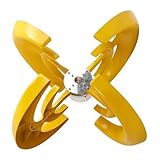Eujgoov Vertical Axes Wind Generator, 1200W 4 Blatt Laternen-Windturbinen-Set mit Controller für Hybrid-Wind-Solar-System(24V)