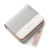 Jocose Moose Damen Geldbörse - Grün - Modernes Kunstleder mit Quaste und RFID-Schutz - 4 Kartenfächer, ID-Fenster, Geldschein- und Münzfach - Perfekt für Damen, Einkaufen, Reisen und Alltag