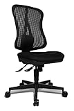 Topstar Head Point SY ergonomischer Bürostuhl, Schreibtischstuhl, Muldensitz (höhenverstellbar), Stoffbezug schwarz, 70 x 47 x 113 cm
