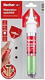 fischer Reparaturspachtel, fertige Spachtelmasse in Naturweiß, repariert Löcher & Risse, schwundfrei, geeignet für Holz, Beton, Putz, Mauerwerk uvm., 70 ml (37 g)