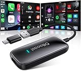 OTTOCAST Play2video Ultra 2025 Upgrade, kabelloser CarPlay & Android Auto Adapter mit YouTube/Netflix/Prime Video, Plug & Play, 4 GB + 32 GB AI Box für Fahrzeuge mit kabelgebundenem CarPlay ab 2016