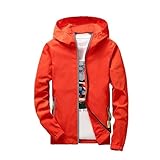 Reflektierende leichte Jacke mit Reißverschluss für Herren, lässige Windjacke mit für Frühling Herren Mantel Solid Herren Düne