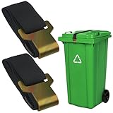 2pcs Trash Locks Bärensicheres Mülleimer Deckelschloss, Verstellbares Mülleimer Schlösser für Tiere, Mülltonnenschloss, Mülltonnenverriegelung, Verhindern dass Waschbärhunde Mülleimer Kippen