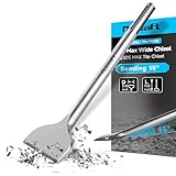 Nucraft SDS-Max Fliesenmeißel, Breiter Spatmeißel 300 x 80mm, abgewinkelt Meißel mit 15° Arbeitswinkel,Aus supergehärtetem Stahl