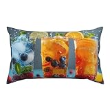 TZTTZT King-Size-Kissenbezüge, 50,8 x 91,4 cm, kühlend, fruchtgetränkt, mit Reißverschluss, weich, knitterfrei, knitterfrei