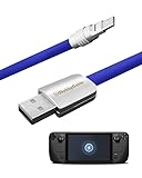 chubbycable USB-Typ-C-Schnellladekabel, kompatibel mit Steam Deck, 100 W, ultradickes, langlebiges Silikon, USB-C-Ladekabel für Steam Deck OLED, dunkelblau, USB-A auf Typ-C, 2,5 m