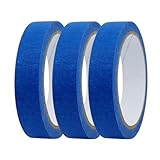Générique Blaues Abdeckband – 3 Rollen x 20 m Kunstband | Blaues Bastelmaterial, wasserdicht, für Kunstwände, Automobilbeschreibungen, Aquarell-Versiegelung