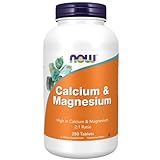 Now Foods, Calcium & Magnesium, 2:1 Ratio, 500mg Calcium und 250mg Magnesium, 250 vegane Tabletten, Laborgeprüft, Vegetarisch, Glutenfrei, Sojafrei, Ohne Gentechnik