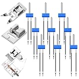 9 Stück Zwillingsnadel Jersey mit 3 Faltenfuß Zwillingsnadel 3 Größen 2,0/90, 3,0/90, 4,0/90 Nähmaschinen Zubehör