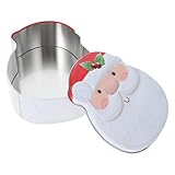 Homoyoyo Metall Süßigkeiten Dose Weihnachten – Leere Gebäckdose Für Pralinen - Plätzchen Und Bonbons - Festlicher Weihnachtsmann Design Ideal Als Geschenkverpackung Für Jede Feier