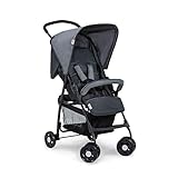 hauck Buggy Sport, Charcoal/Stone - Federleichter Reisebuggy 5,9 kg - mit Liegefunktion für Kinder ab Geburt bis 15 kg - Klein Zusammenklappbar, Großer Einkaufskorb bis 3 kg