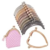PandaHall 10 Stück Metall Geldbörsenrahmen, 3.3 Zoll 5-Farben-Kussverschlussrahmen, Metallrahmen Tasche Kuss Verschlussschloss Für DIY Craft, Geldbörsenherstellung, Taschenherstellung